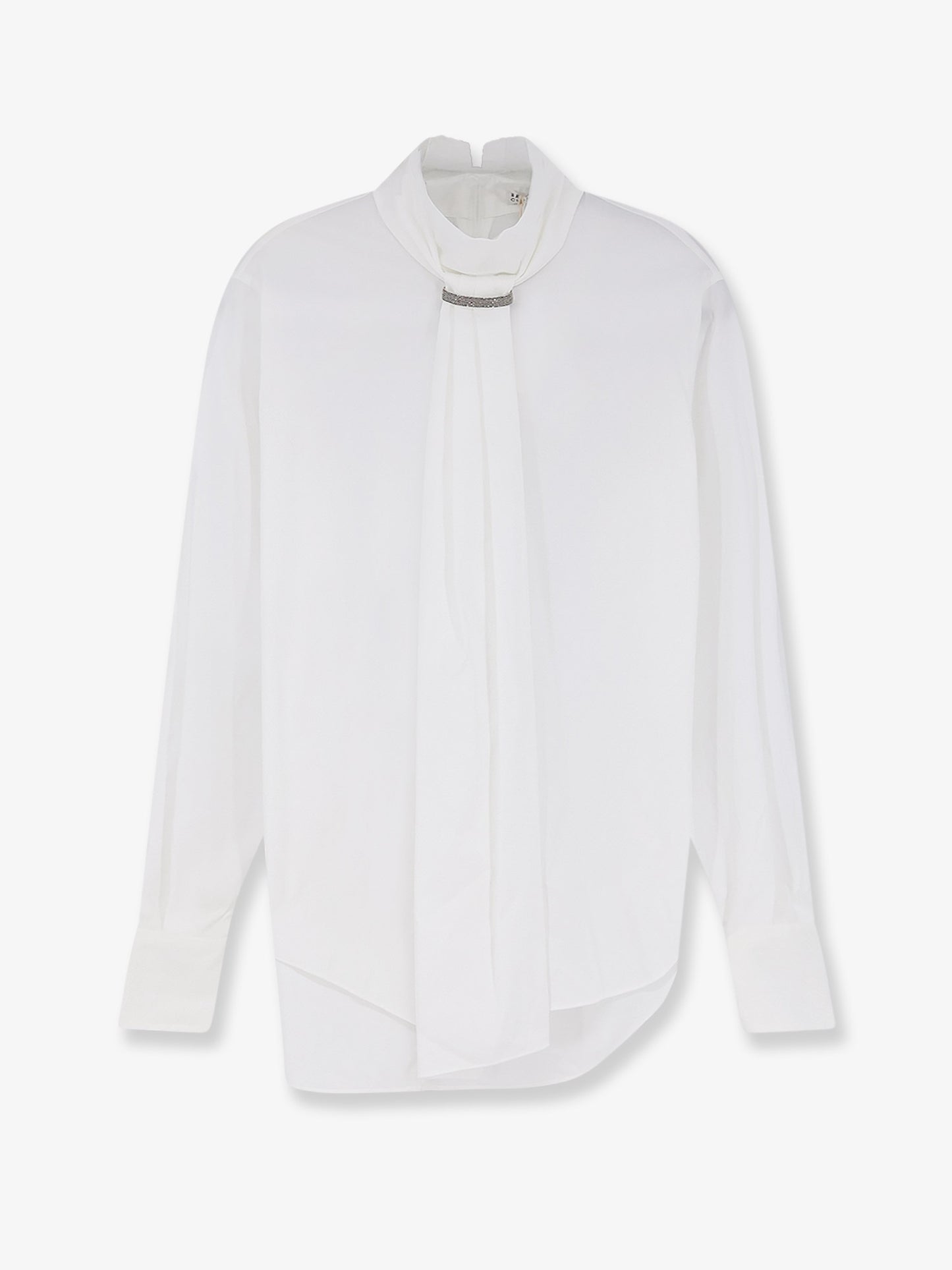 Cotton blend shirt with Monili detail