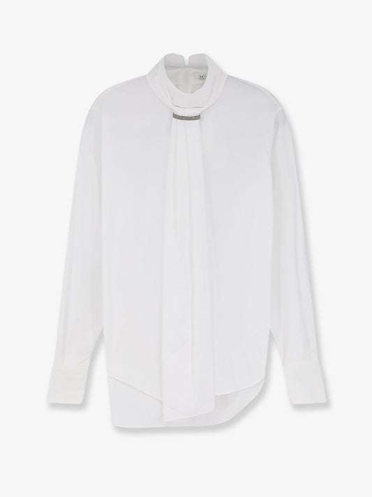 Cotton blend shirt with Monili detail