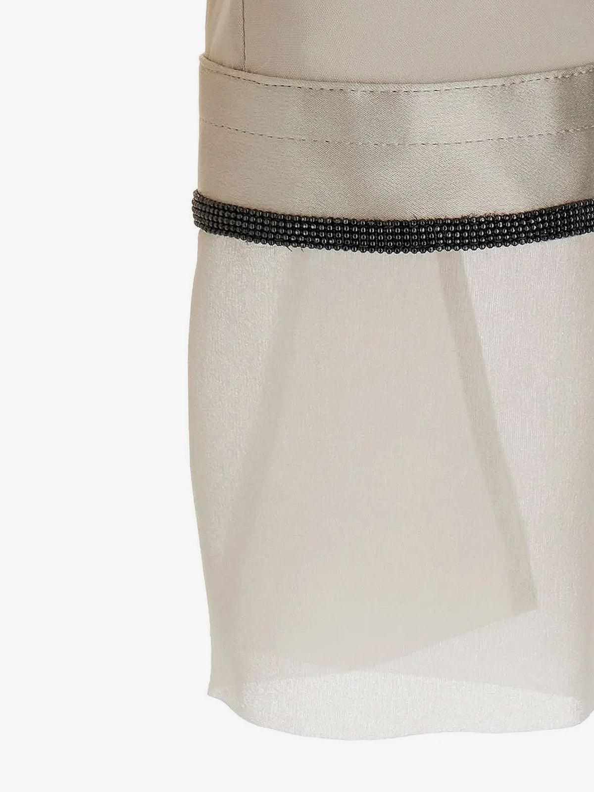 Cotton blend shirt with silk cuffs