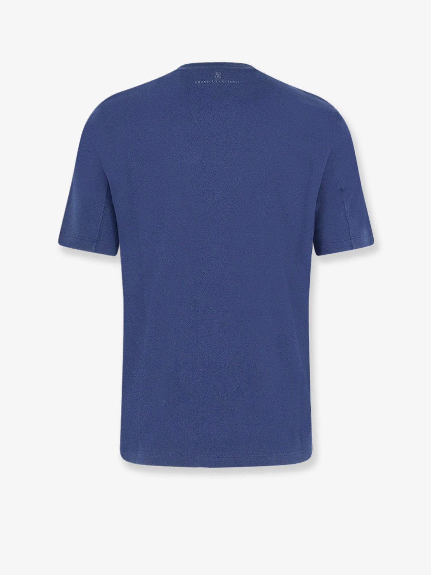 Cotton T-shirt with front embroidery BRUNELLO CUCINELLI - Nugnes1920