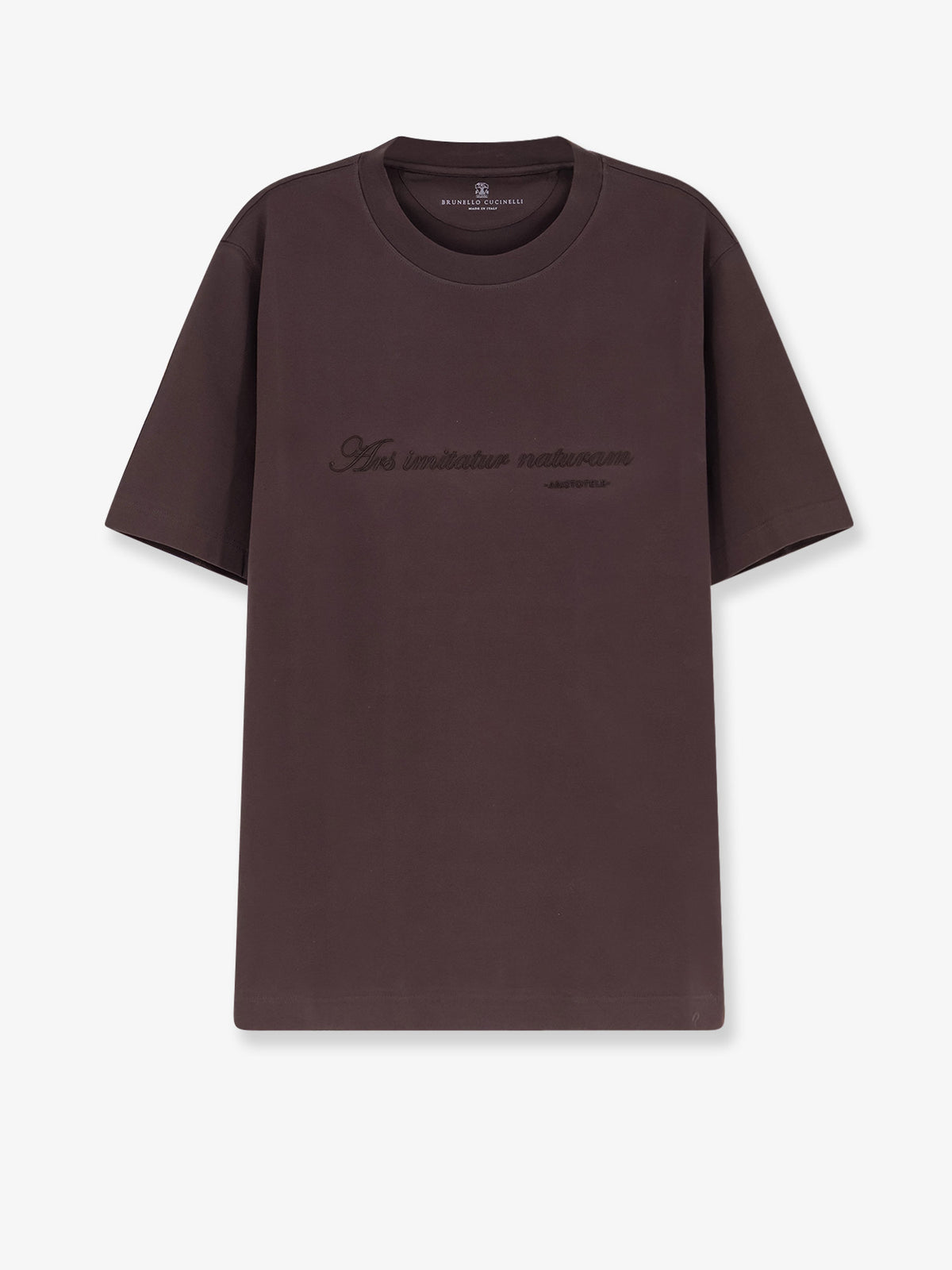 T-shirt in cotone con logo ricamato