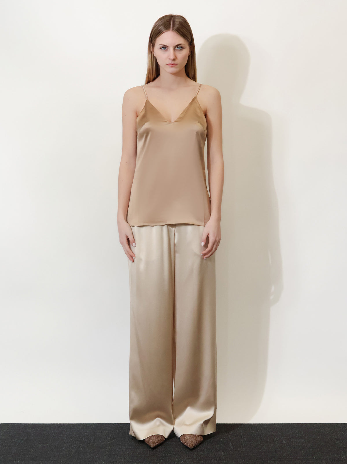 Stretch silk top