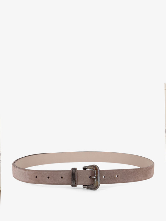 Suede belt with Monili loop
