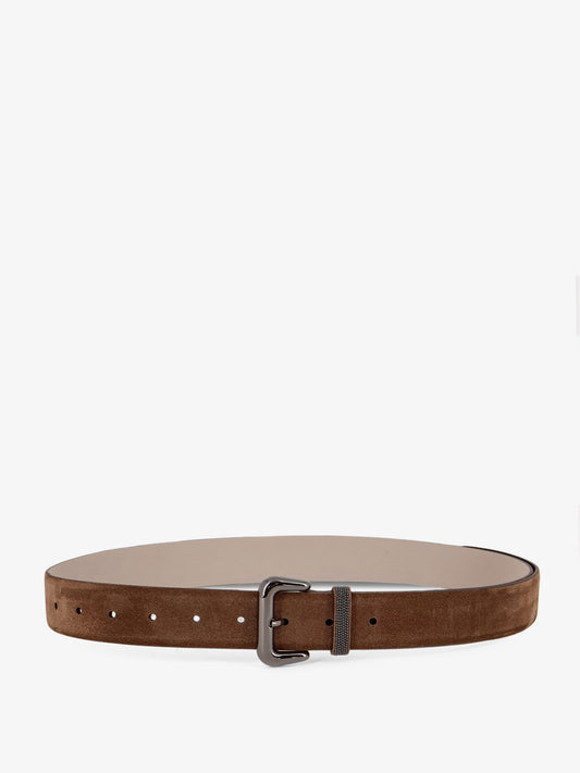 Suede belt with Shiny Loop detail