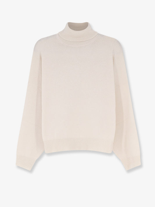 Cashmere turtleneck with Monili detail on the back