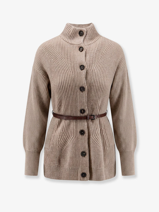 Wool, cashmere, and silk blend cardigan