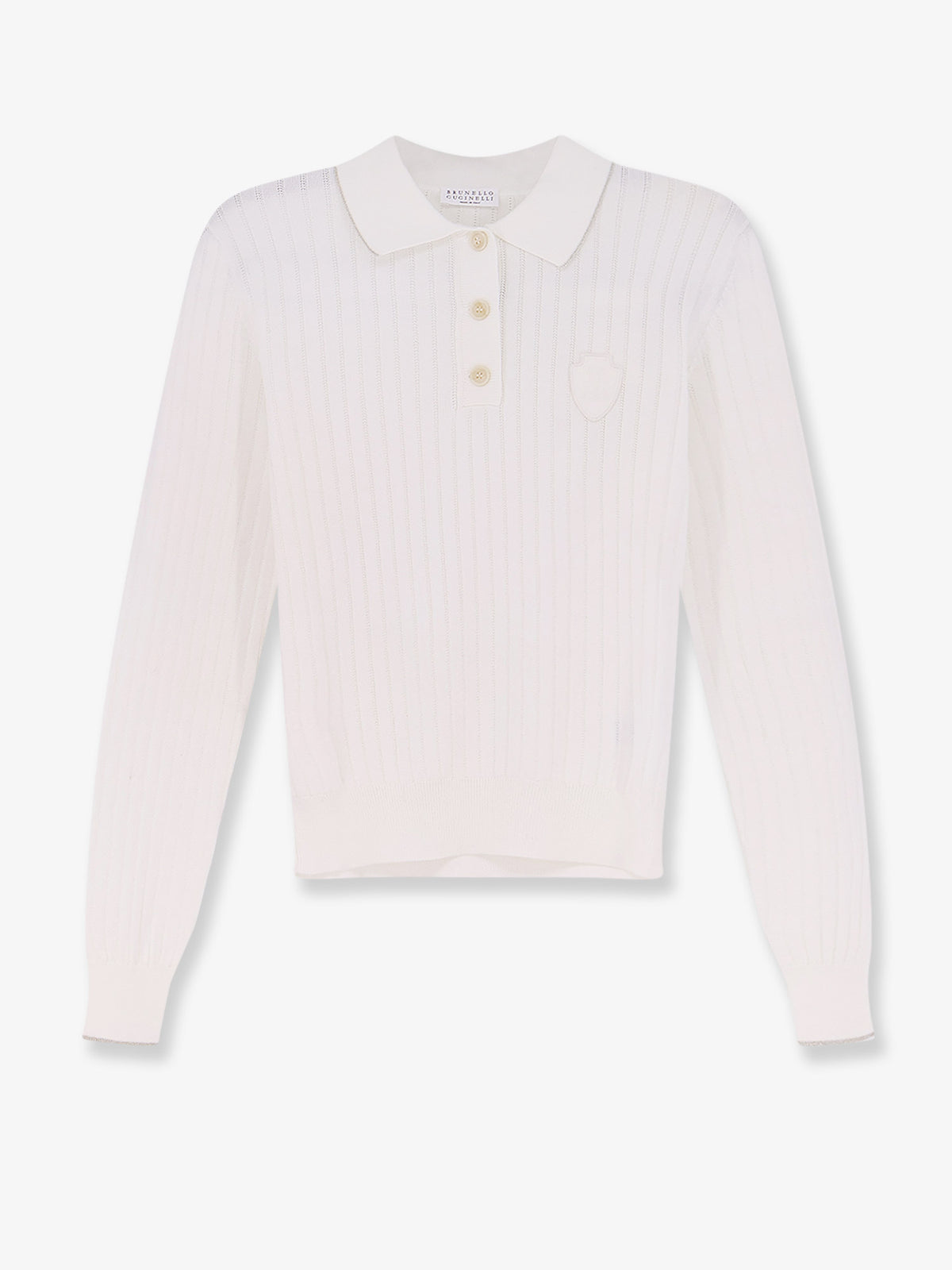 Cotton polo shirt with embroidered logo on the front