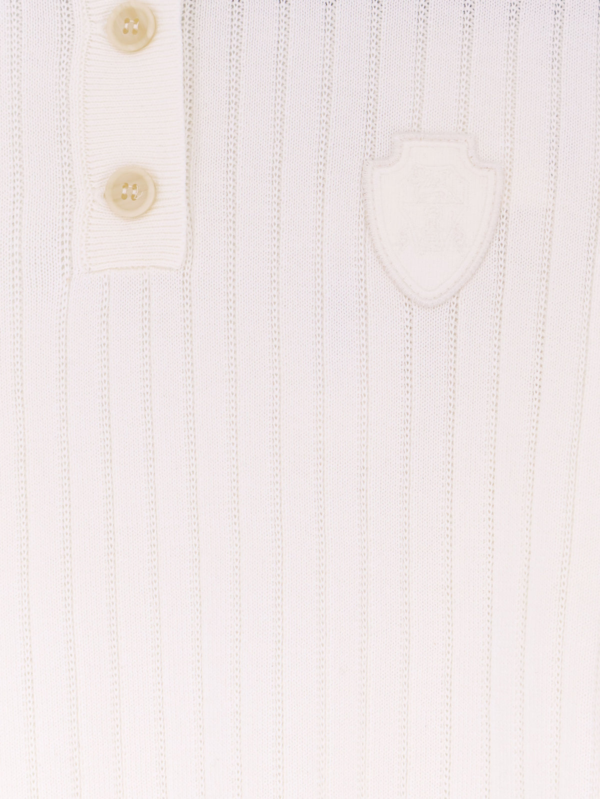 Cotton polo shirt with embroidered logo on the front