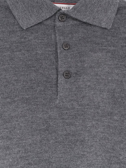 Maglia Polo in cashmere e seta thumbnail