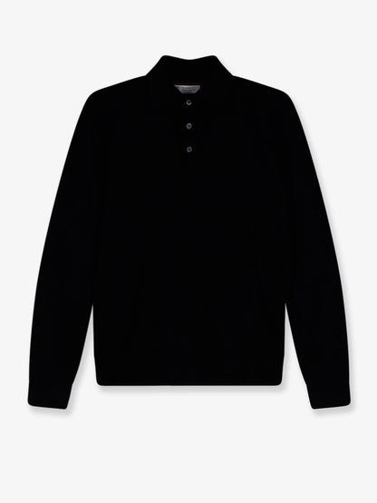 Cashmere and silk polo shirt thumbnail