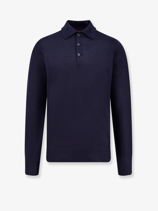 Cashmere and cotton polo shirt