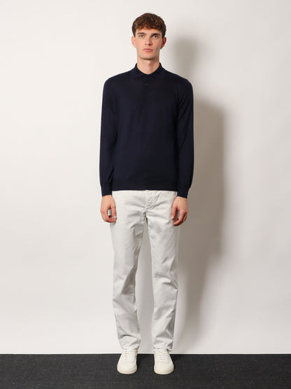 Cashmere and cotton polo shirt thumbnail
