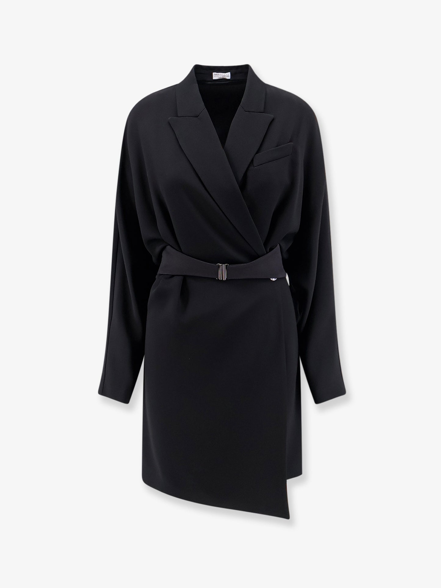 Vestito Chemisier con fascia Smoking
