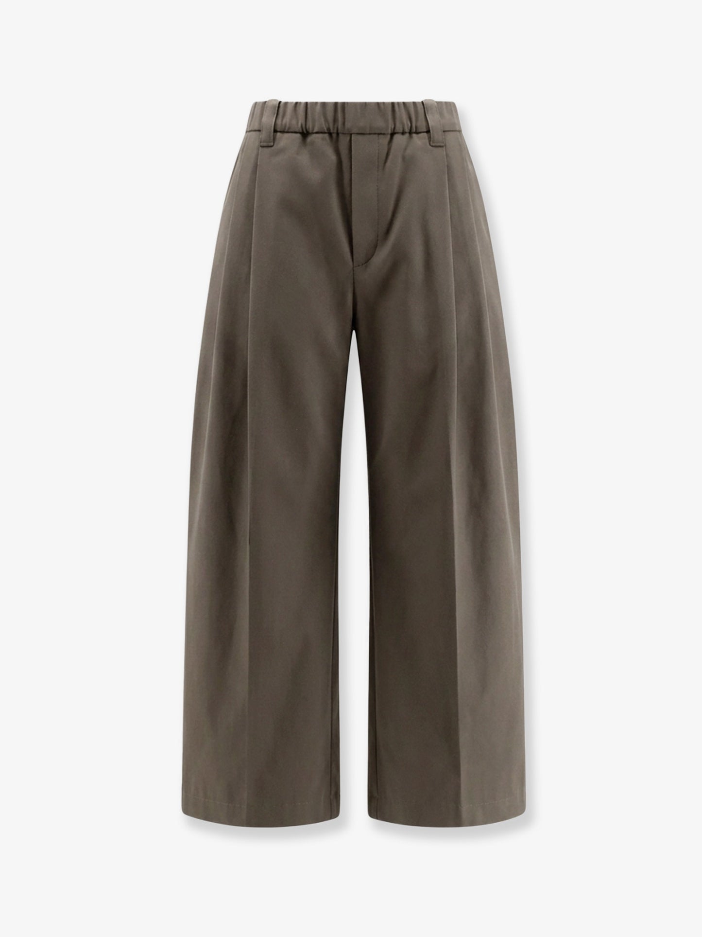 Cotton trousers with elastic and Monili detail