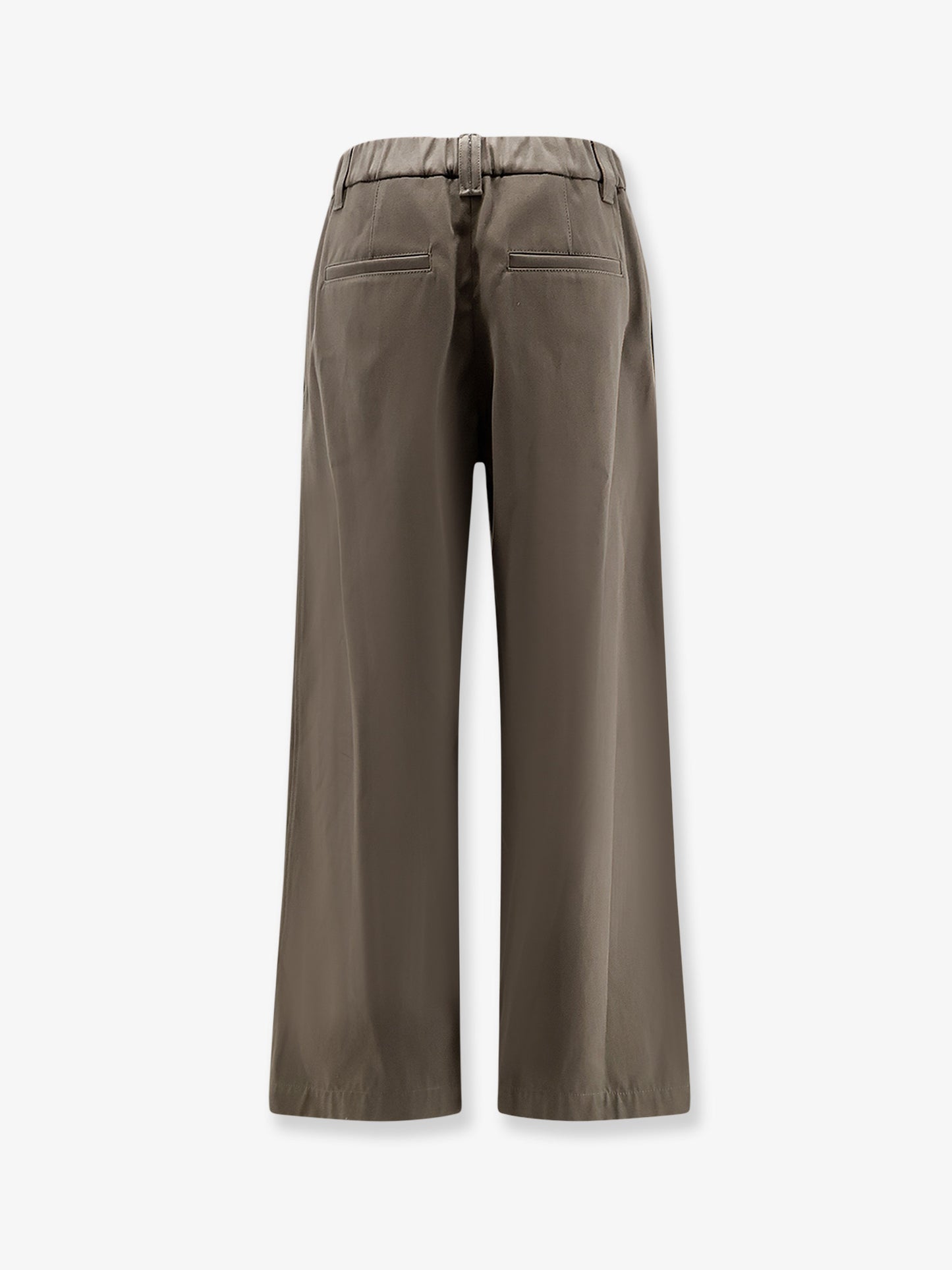 Cotton trousers with elastic and Monili detail