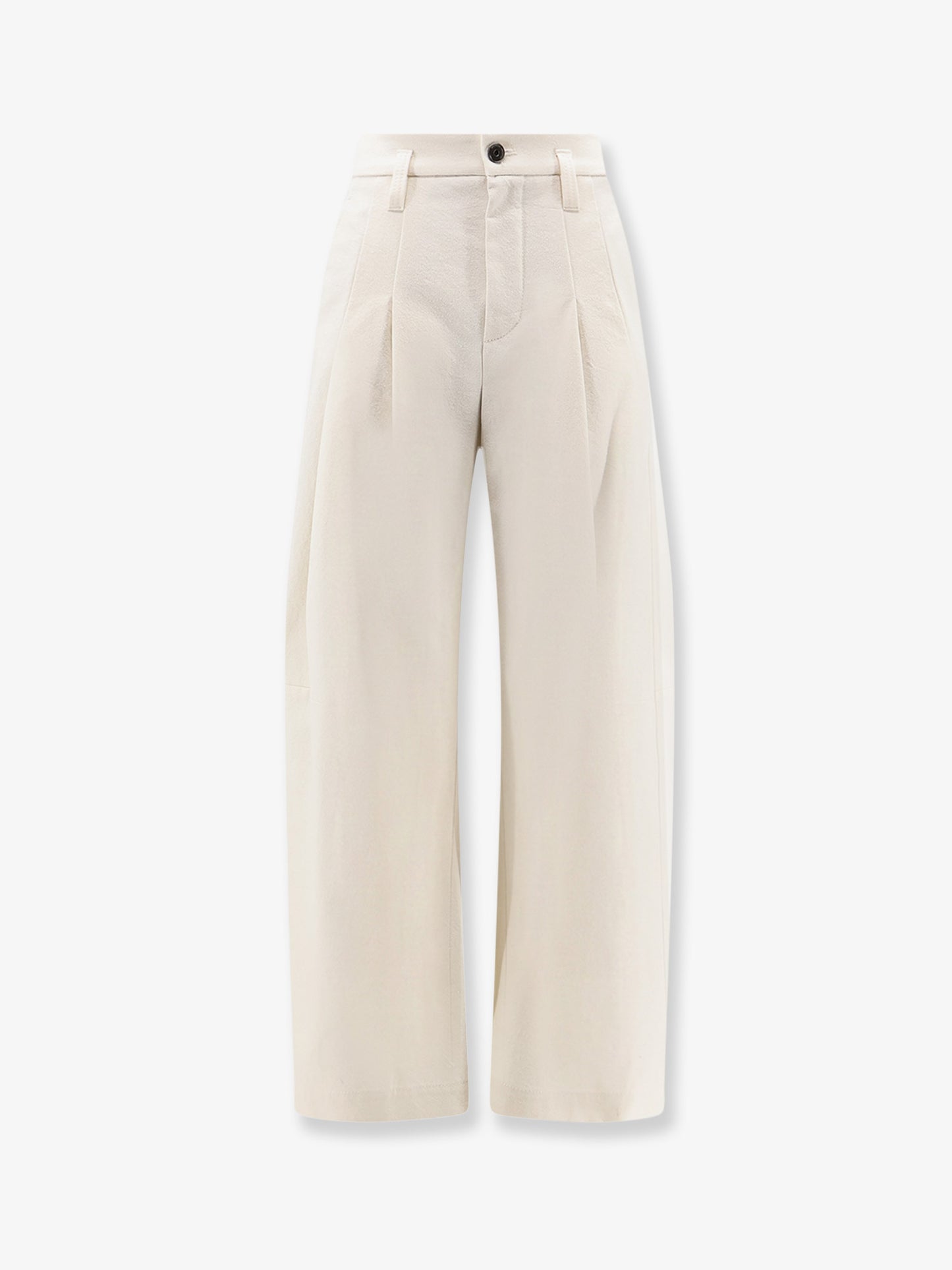 Baggy Wrinkled wool and cotton trousers