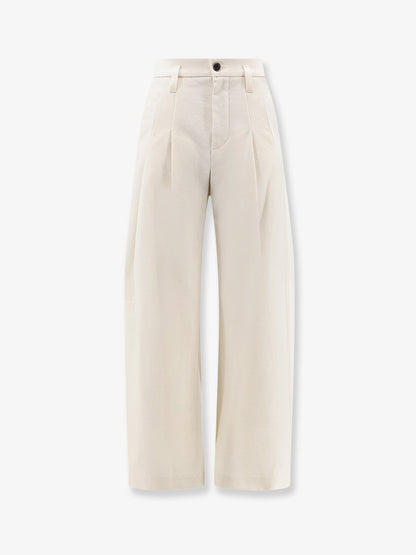 Baggy Wrinkled wool and cotton trousers thumbnail