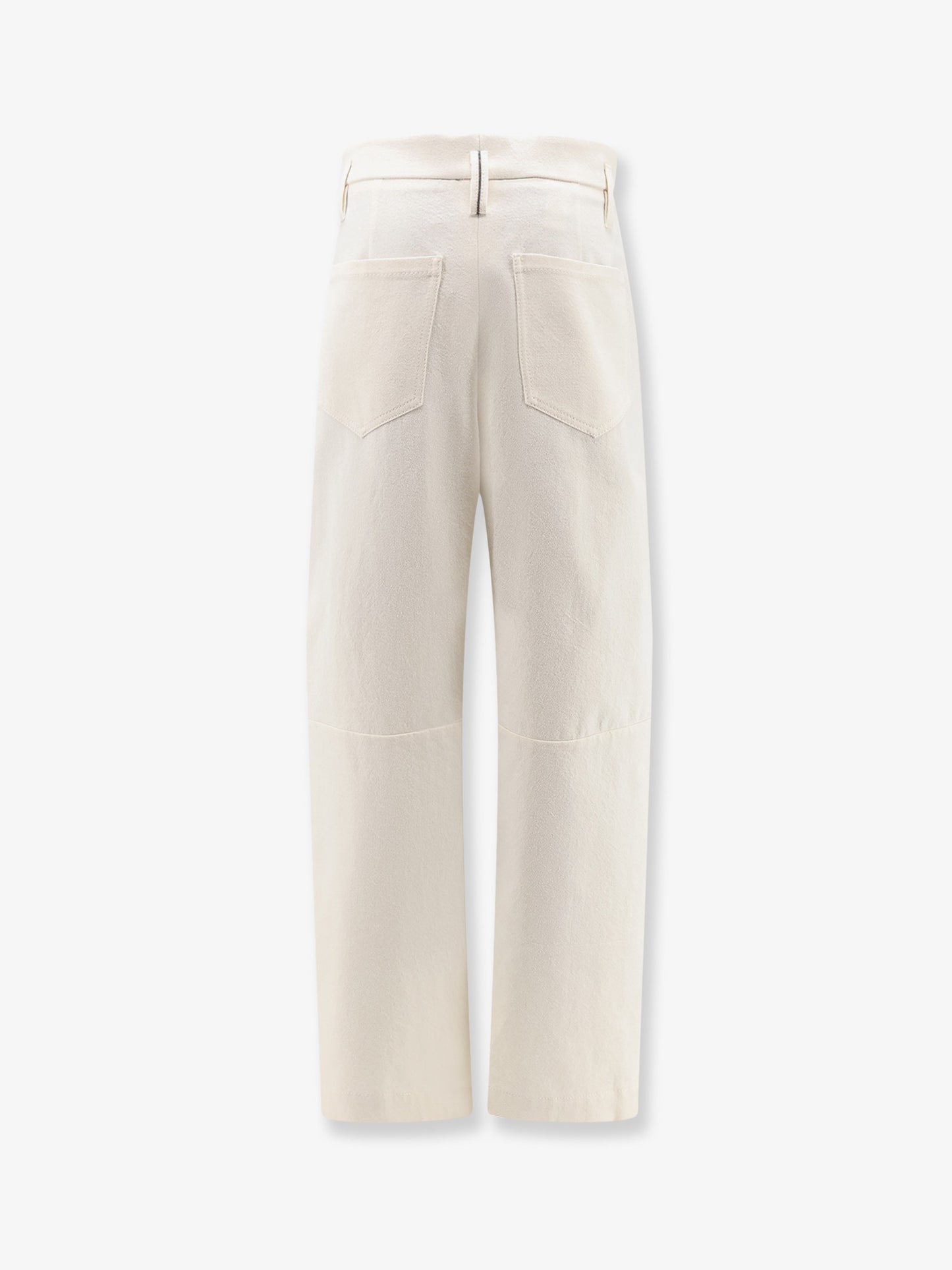 Baggy Wrinkled wool and cotton trousers
