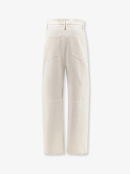 Baggy Wrinkled wool and cotton trousers thumbnail