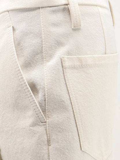 Baggy Wrinkled wool and cotton trousers thumbnail