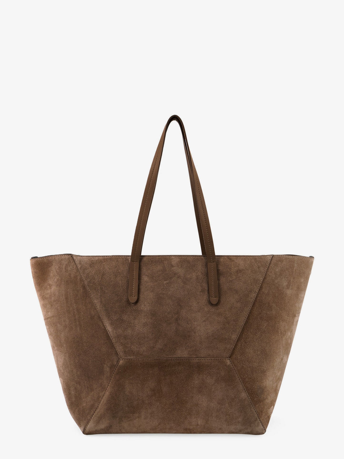 Borsa a spalla BC Duo in suede con logo inciso