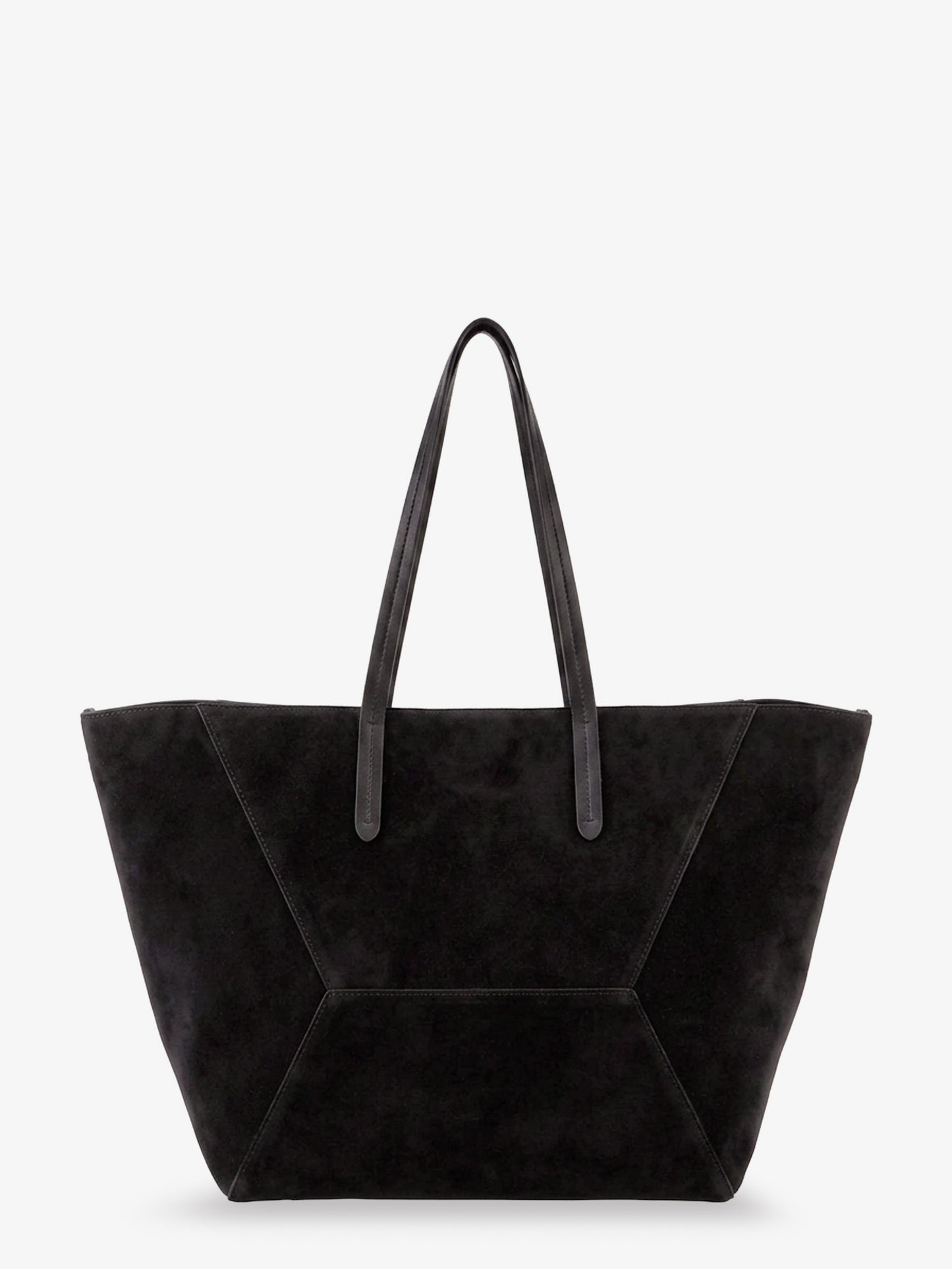 BC Duo suede shoulder bag with engraved logo