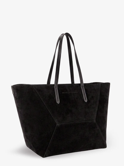 BC Duo suede shoulder bag with engraved logo thumbnail