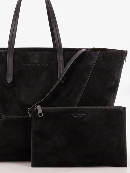 BC Duo suede shoulder bag with engraved logo thumbnail