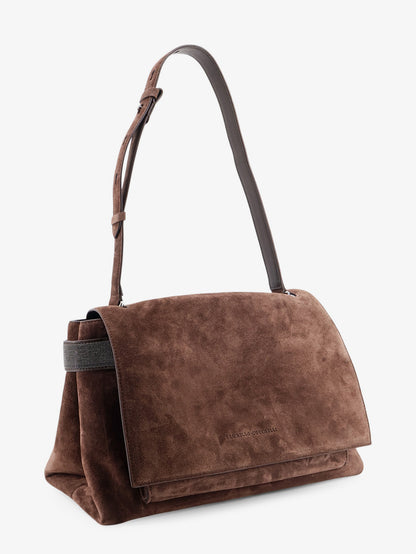 Suede crossbody bag with Monili details thumbnail