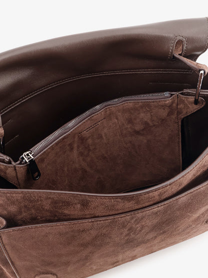 Suede crossbody bag with Monili details thumbnail