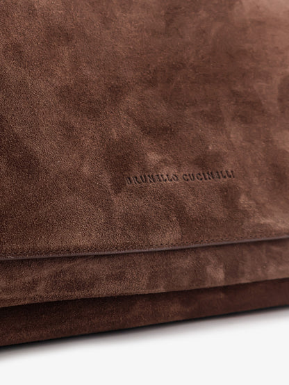 Suede crossbody bag with Monili details thumbnail