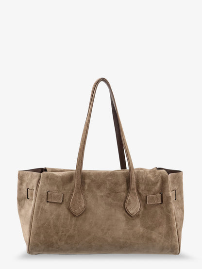 Suede shoulder bag with logo padlock detail thumbnail