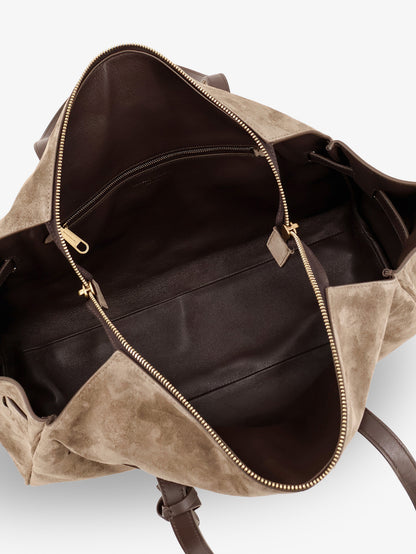 Suede shoulder bag with logo padlock detail thumbnail