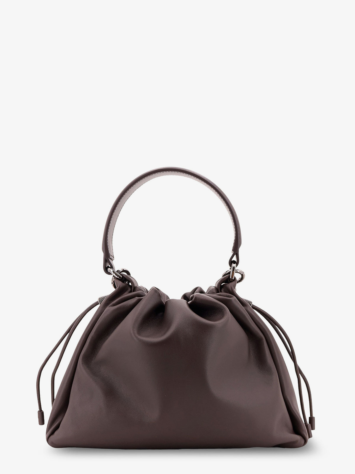 Leather handbag with Monile detail