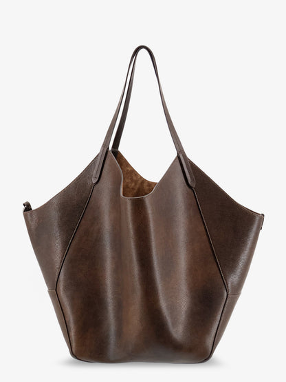 Leather shopping bag with side Monili detail thumbnail