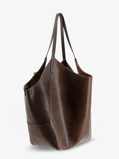 Leather shopping bag with side Monili detail thumbnail