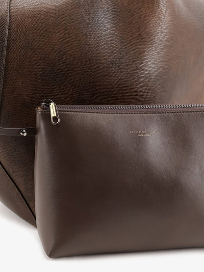 Leather shopping bag with side Monili detail thumbnail