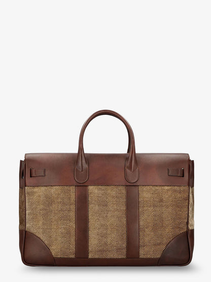 Country leather bag with chevron pattern thumbnail