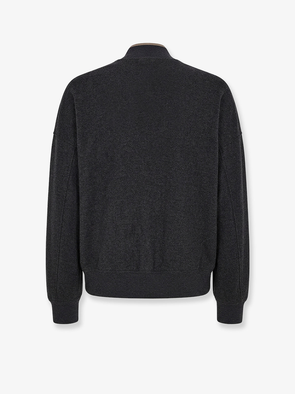 Cashmere interlock bomber jacket with logo