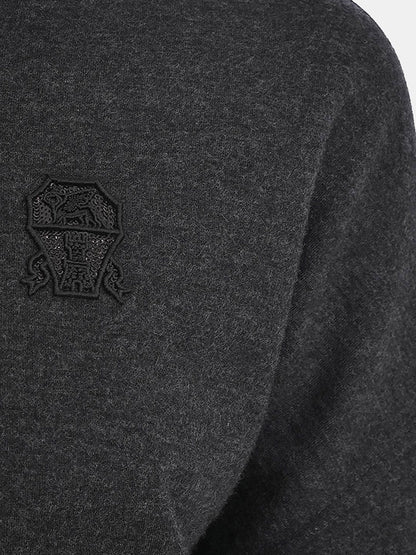 Cashmere interlock bomber jacket with logo thumbnail