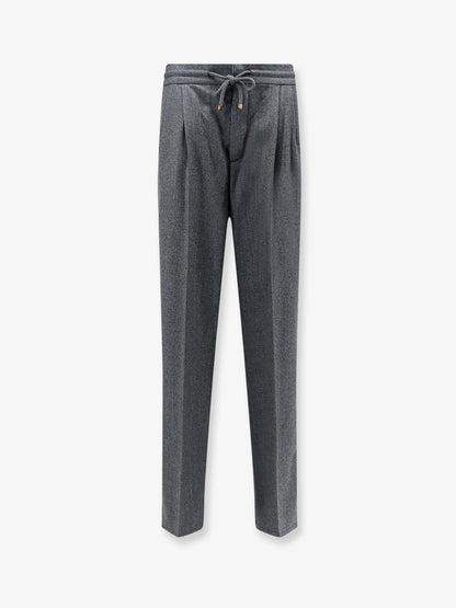 Virgin wool trousers with adjustable drawstring thumbnail