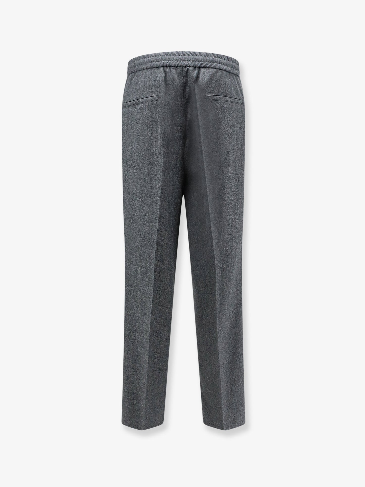 Virgin wool trousers with adjustable drawstring