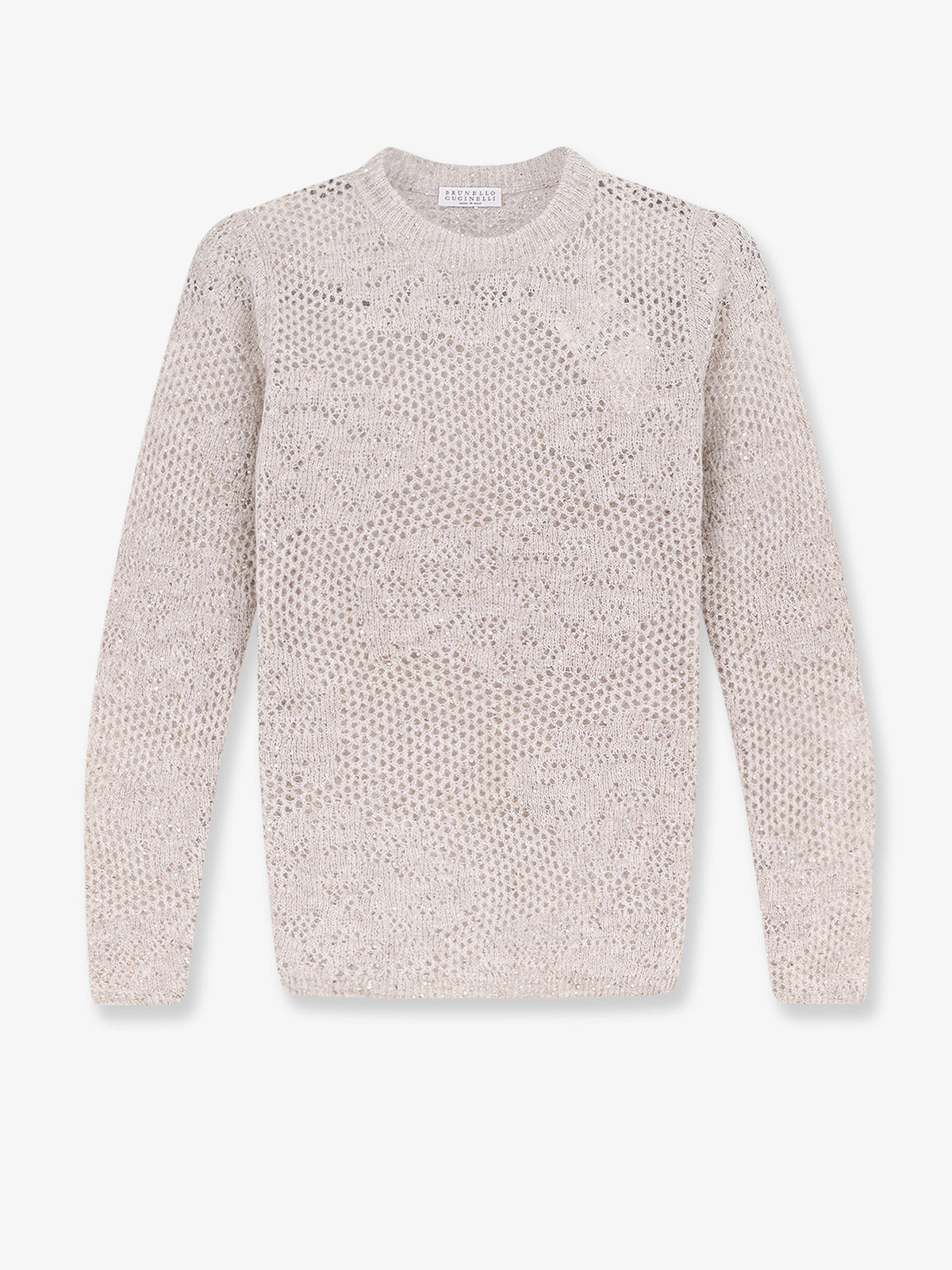 Mohair and virgin wool blend sweater with all-over Dazzling detail