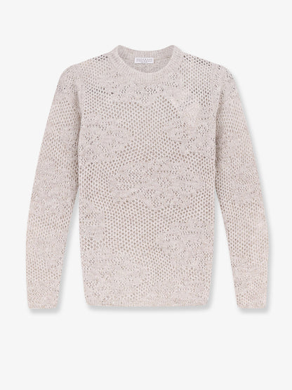 Mohair and virgin wool blend sweater with all-over Dazzling detail thumbnail