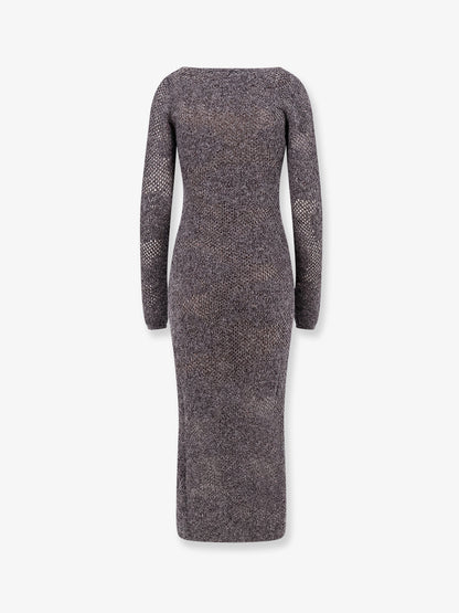 Flower Lace Sparkling mohair and virgin wool knit dress thumbnail