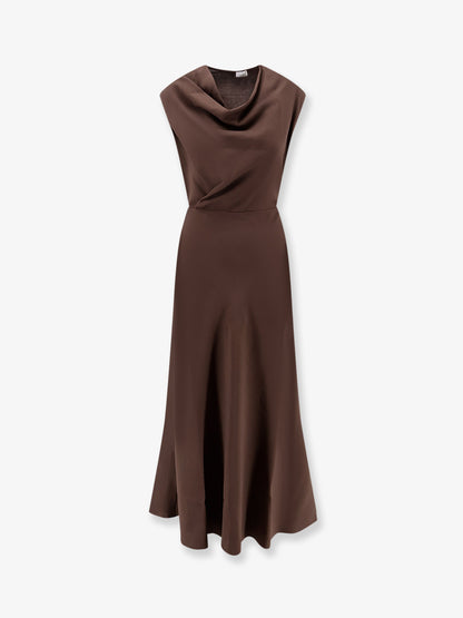 Flared Twill Fluid virgin wool dress thumbnail