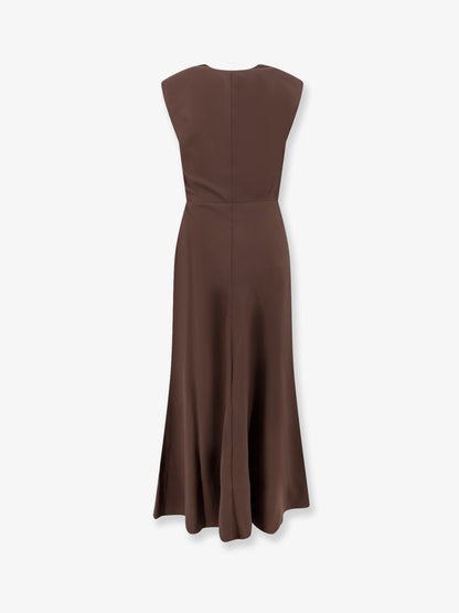Flared Twill Fluid virgin wool dress thumbnail