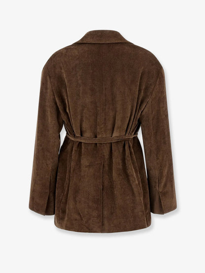 Corduroy blazer with belt thumbnail