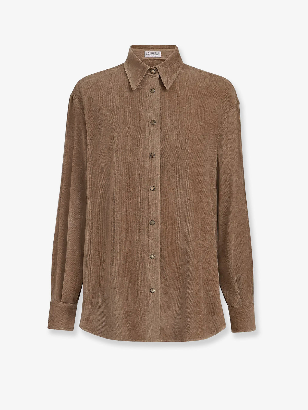 Fluid corduroy shirt with Monili