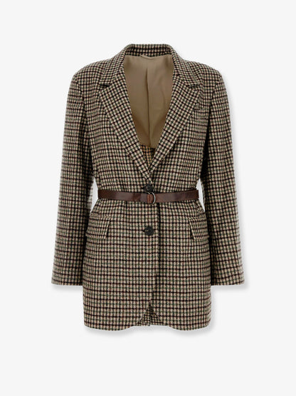 Madras blazer with belt thumbnail